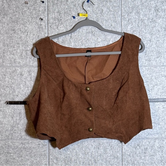 SHEIN Jackets & Blazers - Brown Sleeveless Women's Front Vest Jacket